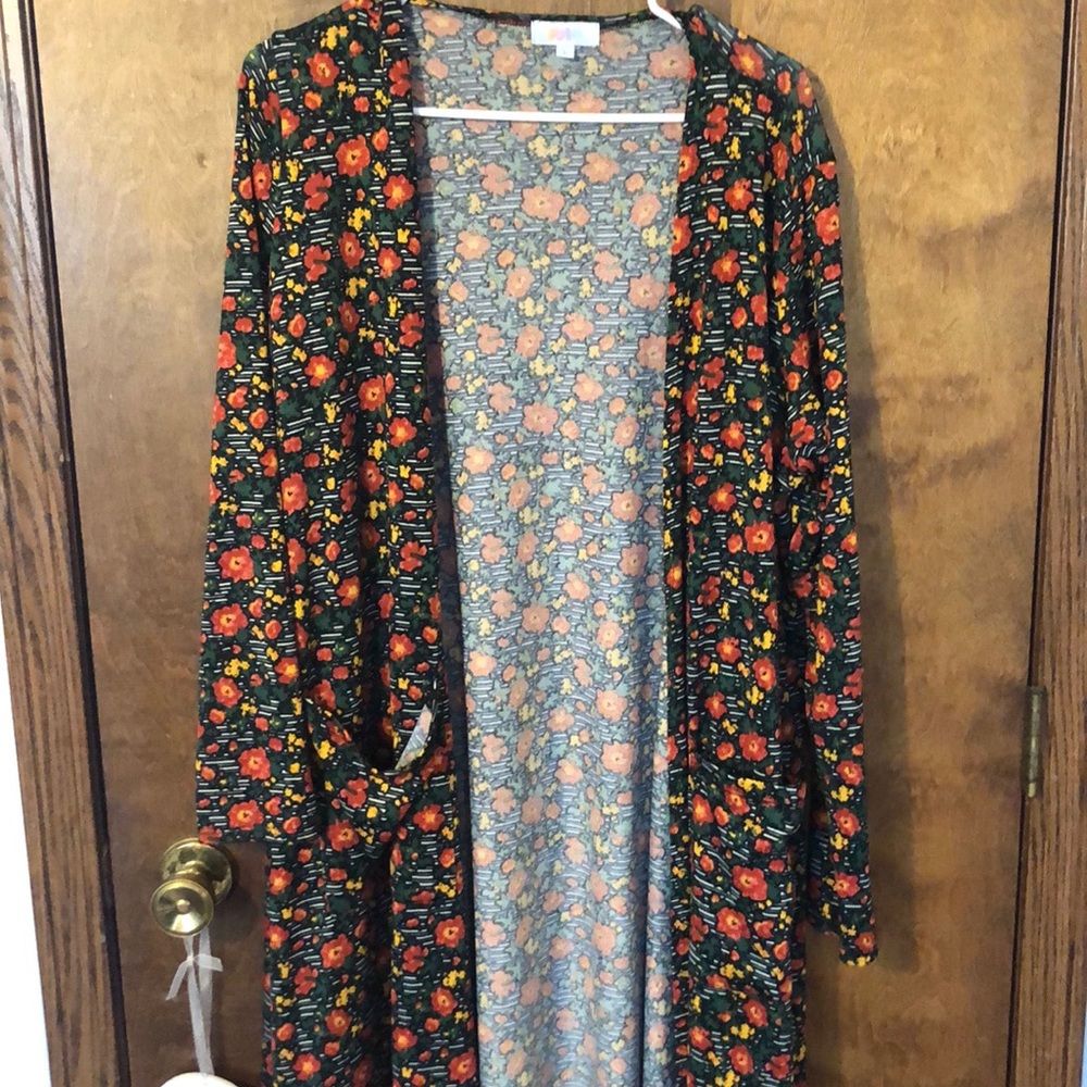 Floral duster cardigan